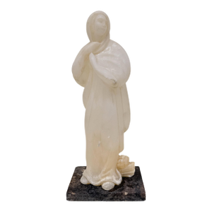 Antique Alabaster Woman Figure