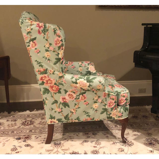 Vintage Floral Wingback Chair Chairish