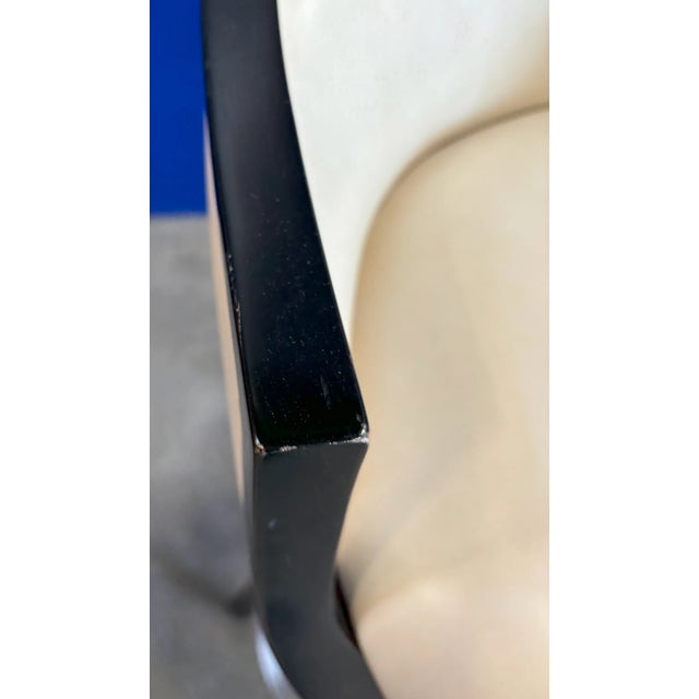 Ebony Oscar Barstool in Schumacher Upholstery From the Madeline Stuart Collection For Sale - Image 8 of 12