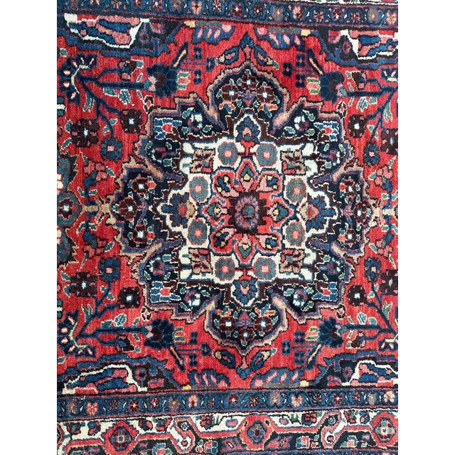 Mid-Century Kurdish Rug, 1940s For Sale - Image 4 of 17
