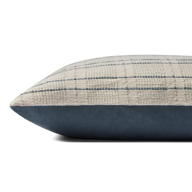 Not Yet Made - Made To Order Amber Lewis x Loloi Belmont Cream / Blue 22" x 22" Cover with Poly Pillow For Sale - Image 5 of 5