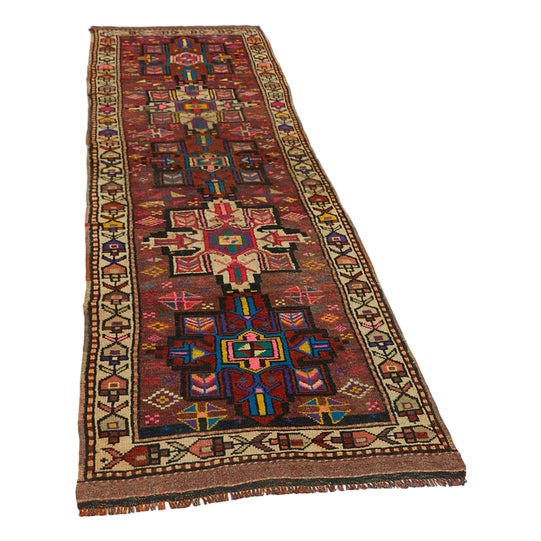 Red Bohemian Runner Rug For Sale