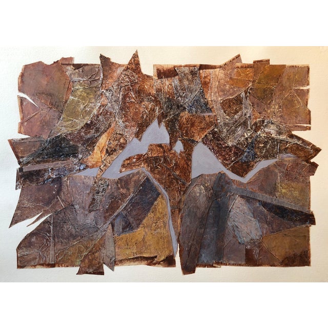 1970s Vera Simons, MIxed Media Collage Assemblage Abstract Expressionist Painting Female Aviator, 1985 For Sale - Image 5 of 6