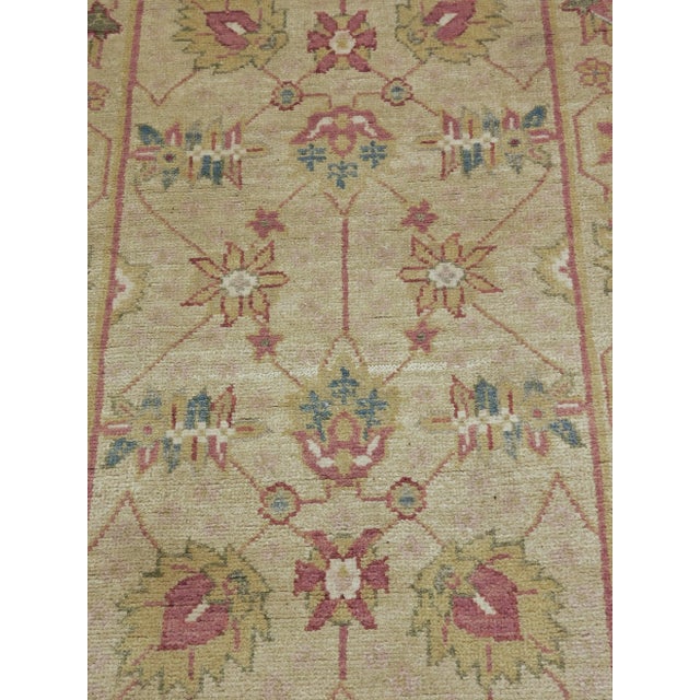 Beige Hand Made Runner Rug. 100% Pure Wool Pile. 2'8"x 10' For Sale - Image 8 of 12