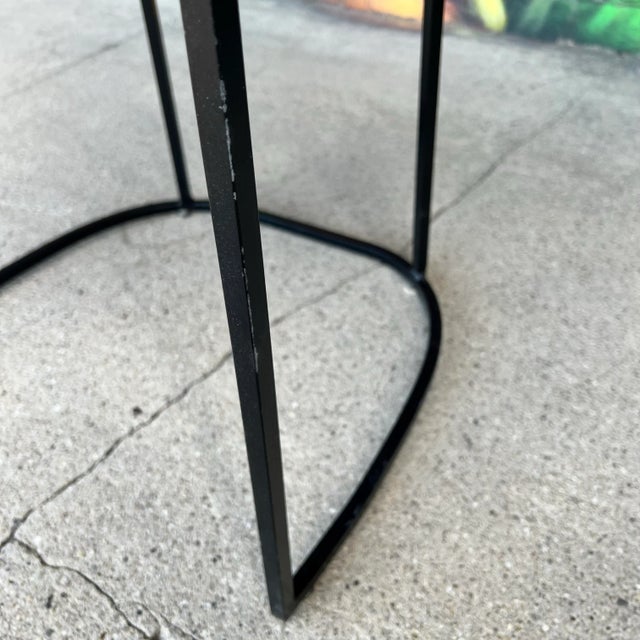 Set of 6 80s Postmodern Iron Patio Chairs For Sale - Image 12 of 12