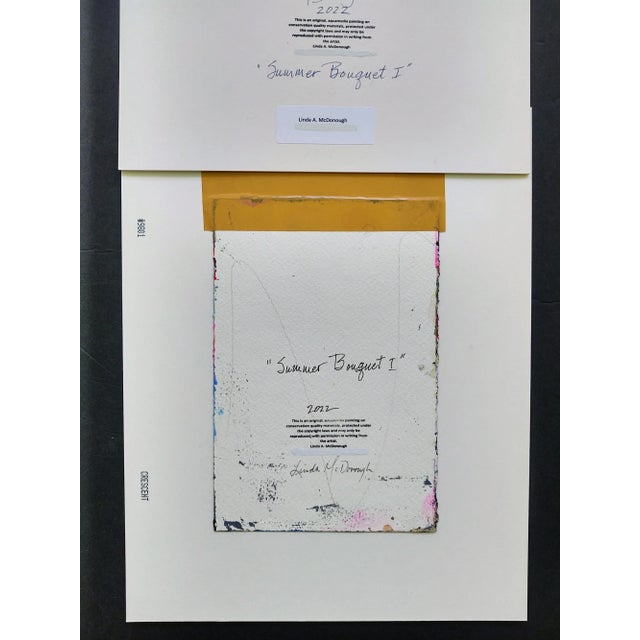 "Summer Bouquet I" Contemporary Expressionist Style Floral Still Life Painting by Linda McDonough For Sale - Image 12 of 12