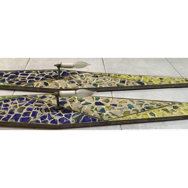 Artistic Brass Wall Hanging Sconces - a Pair For Sale - Image 9 of 13