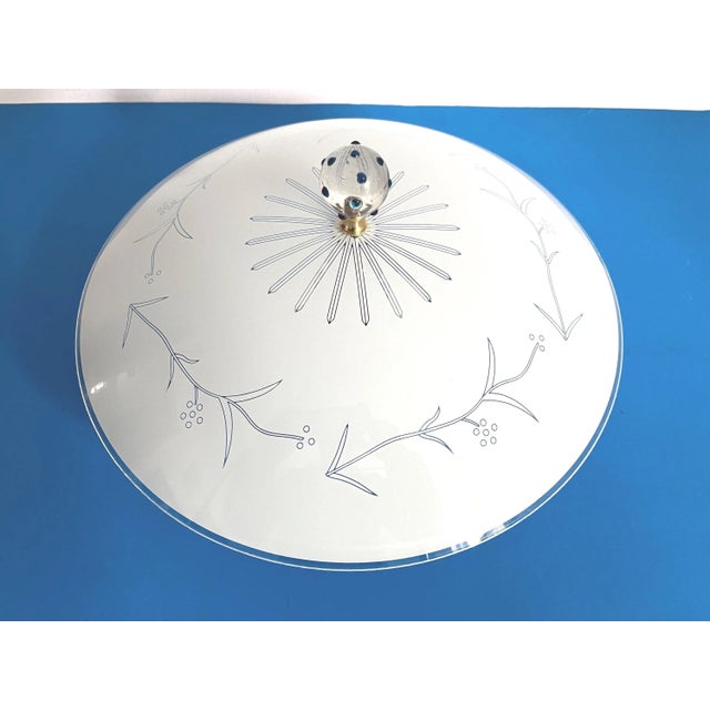 White Modern Sunburst & Branches Flush Light For Sale - Image 8 of 18