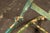 Green Pair of Vintage François Carré Wrought Iron "Sunburst" Folding Garden Chairs For Sale - Image 8 of 8