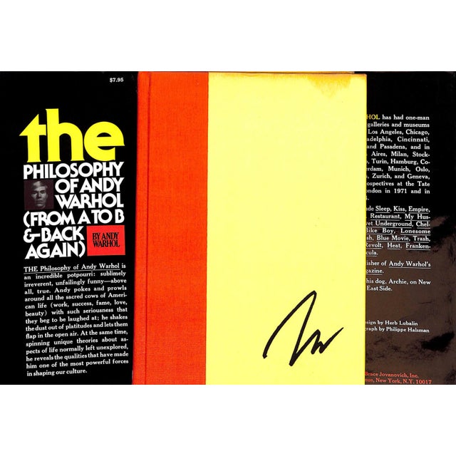 Traditional "The Philosophy of Andy Warhol (From a to B & Back Again)" 1975 Warhol, Andy (Signed) For Sale - Image 3 of 7