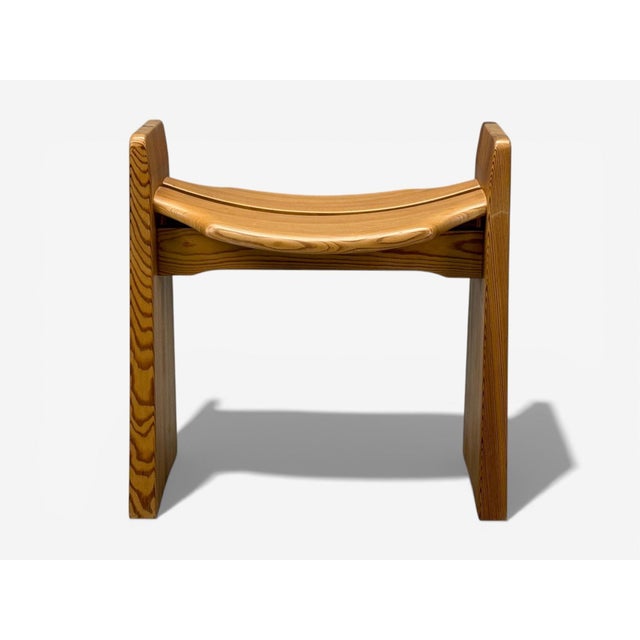 Mid-Century Modern Gilbert Marklund, Jonte Stool, Pine, Sweden, 1960s For Sale - Image 3 of 8