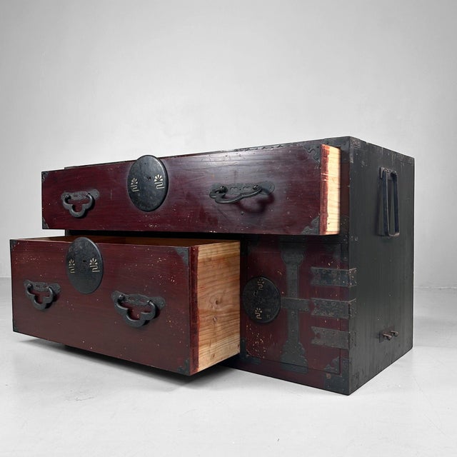 Antique Japanese Tansu Chest of Drawers, 1900s For Sale - Image 9 of 18