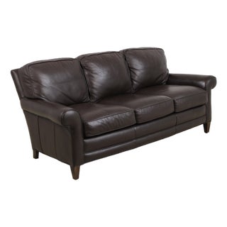 Hancock & Moore 3 Seat Leather Sofa For Sale