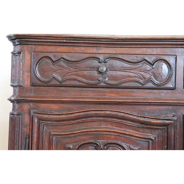 Antique Sideboard in Solid Walnut with Plate Rack, 1680s For Sale - Image 6 of 15