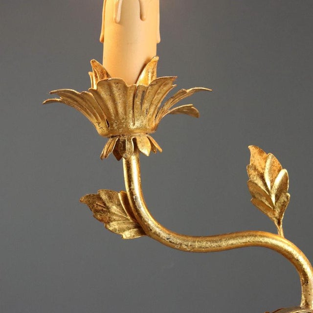Carved and Gilded Wooden Candelabra, Set of 2 For Sale - Image 9 of 12