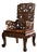 Late 19th Century Antique Chinoiserie Hand-Carved Rosewood Dragon Throne Chair With Owl Feet, Circa 1900 For Sale