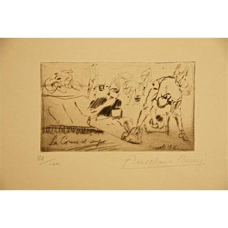 Anselmo Bucci, La Couvèe en Campagne, Etchingi, 1917 For Sale
