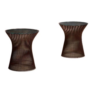 Pair of Rare Copper Side Tables by Warren Platner, 1960s For Sale