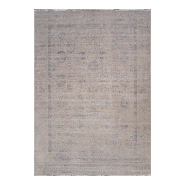 Pasargad Home Transitional Silver Area Rug, 9'11'' X 14' 2'' For Sale