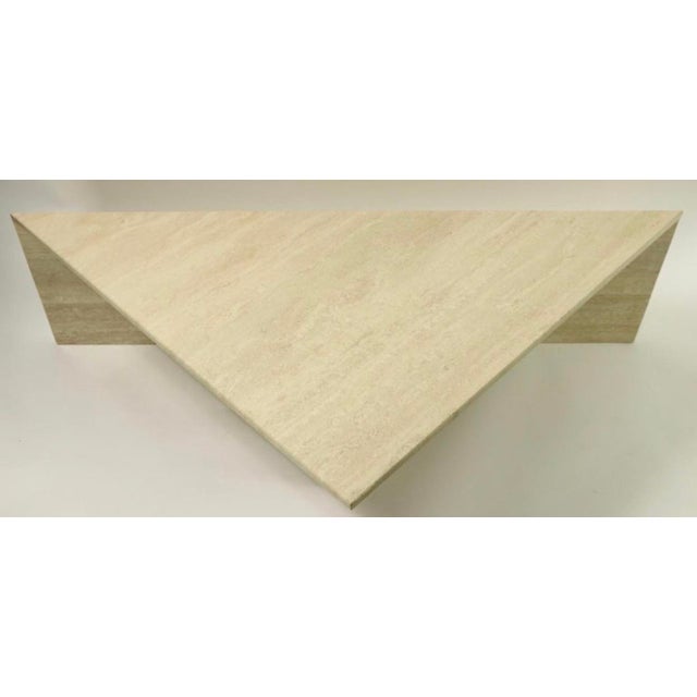 1970s Italian Travertine Marble Coffee Table by Up & Up For Sale - Image 9 of 12