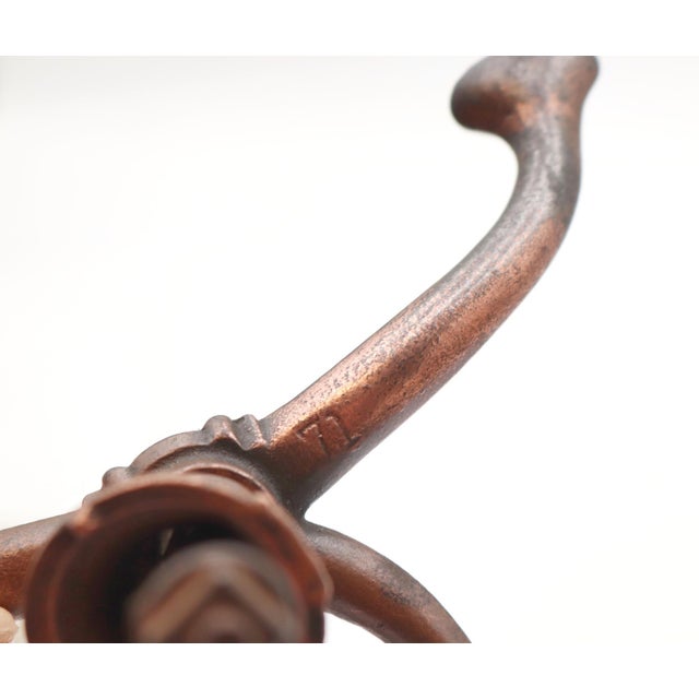 Pair of Victorian Beaded Cast Iron Hall Tree Hooks For Sale - Image 9 of 9