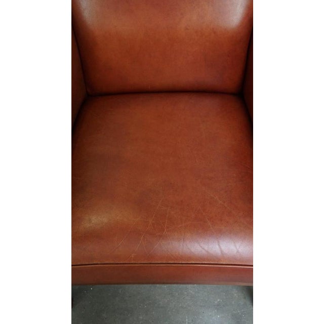 Set of Brown Leather Armchairs For Sale - Image 6 of 11