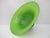 1980s Donald Carlson Apple Green Large Studio Art Glass Fluted Footed Bowl For Sale - Image 5 of 9