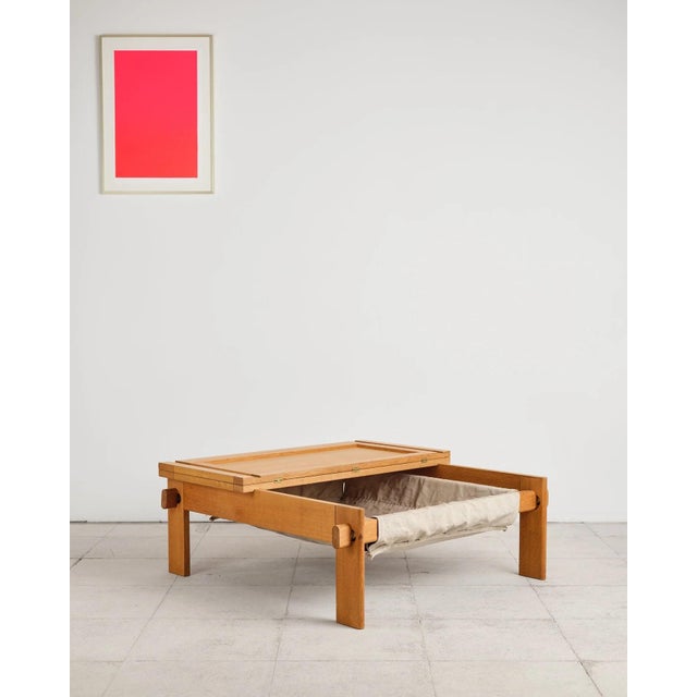 Large Brutalist Coffee Table in Oak by Tage Poulsen, Denmark, 1960s For Sale - Image 10 of 18