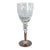 1990s Rogaska Queen Crystal Water Goblet Cut Floral Stemware Slovenia For Sale