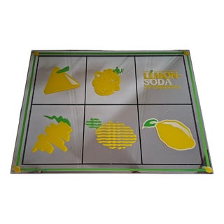 Vintage Pop Art Lemon Soda Mirrors, 1970s, Set of 2 For Sale