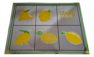 Vintage Pop Art Lemon Soda Mirrors, 1970s, Set of 2