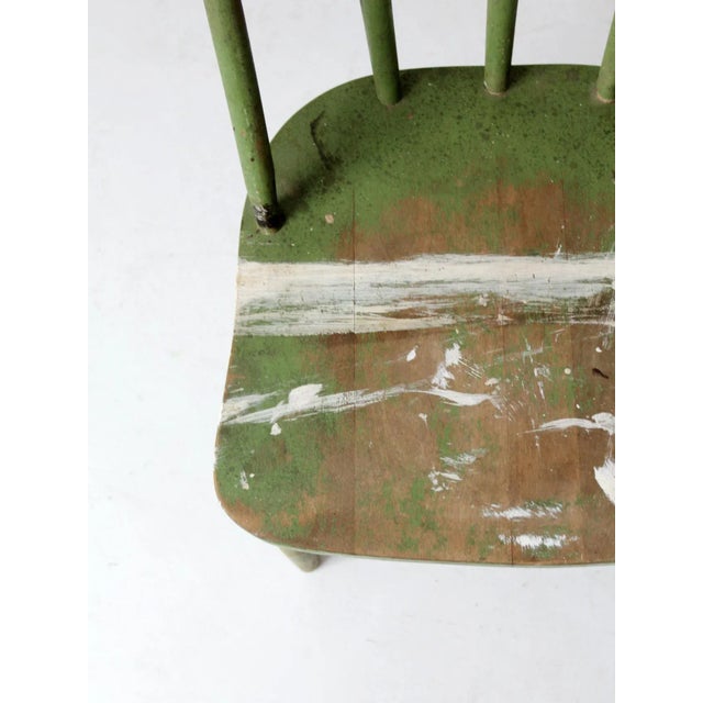 Antique Painted Spindle Back Chair For Sale - Image 9 of 12