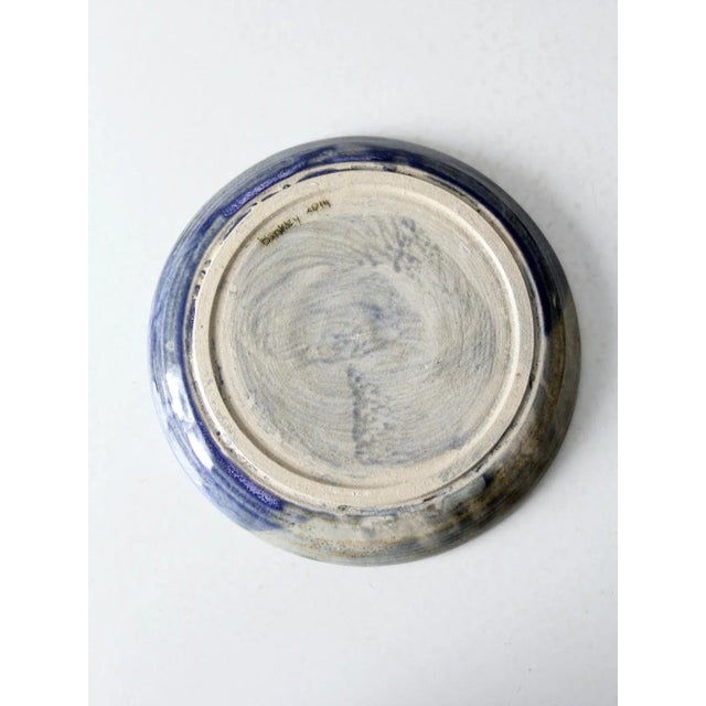 Blue Studio Pottery Plate For Sale - Image 8 of 10