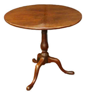 Circa 1770 George III Tilt-Top Pedestal Birdcage Mechanism Tea Table