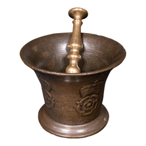 Antique Apothecary Mortar & Pestle, English, Bronze, Kitchen, Chemist, c.1650