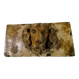 Late 20th Century Hand Thrown Pottery of a Spaniel Dog For Sale