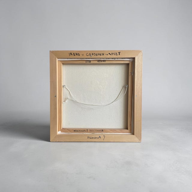 Irene Van Genderen-Van De Wilt, Orange Cat Painting, 2000s, Canvas and Beech For Sale - Image 16 of 17