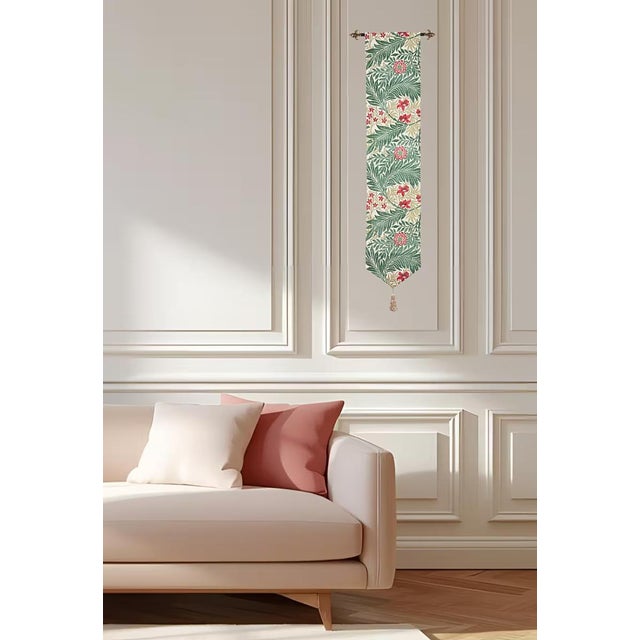 Add a refined touch to your home with this beautifully woven tapestry banner, perfect for narrow wall spaces, doorways, or...