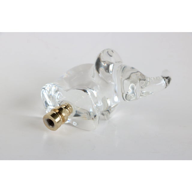 Metal Crystal Elephant Lamp Finial For Sale - Image 7 of 7