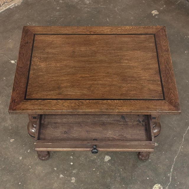 19th Century Dutch Jacobean Style Oak Table With Ebonized Trim For Sale - Image 17 of 18