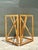 This vintage wrapped rattan dining table pedestal is a striking example of mid-20th-century craftsmanship, celebrating the...