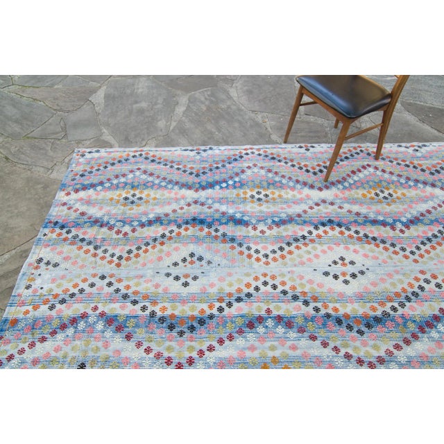 1960s 1960s Cecim Handwoven Kilim Rug For Sale - Image 5 of 11