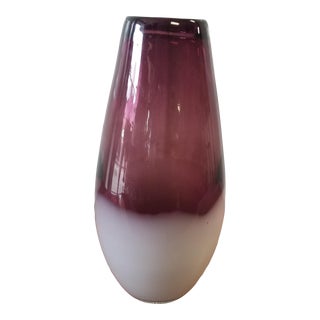 Mid Century Glass Vase For Sale