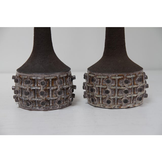 Danish Modern Ceramic Table Lamps by Jette Hellerøe for Axella, 1960s, Set of 2 For Sale - Image 4 of 18