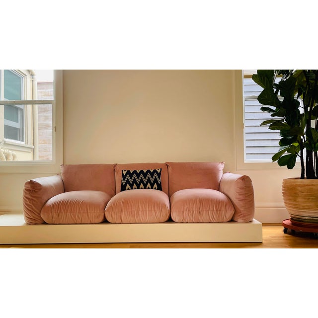 Arflex Marenco 1970's Blush Pink Vintage Couch Chairish