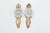 Traditional Pair of Vintage Glass Dummy Door Knobs With Keyhole Plates For Sale - Image 3 of 6