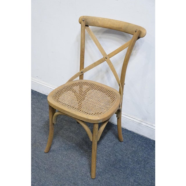 Restoration Hardware Madeline Solid Oak X-Back Bentwood Dining Chair W. Caned Seat Dc017 For Sale In Kansas City - Image 6 of 8