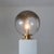 Brown Spherical Table Lamp in Brass and Glass from La Murrina, Italy, 1960s For Sale - Image 8 of 8