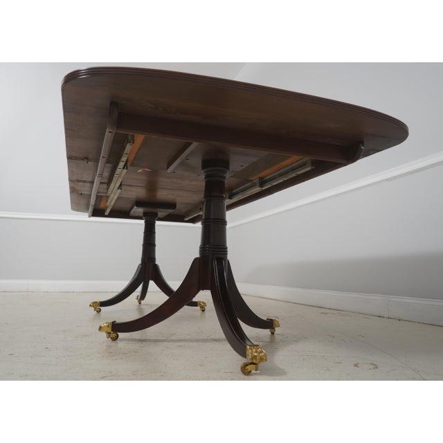 Stickley Mahogany Double Pedestal Dining Table For Sale - Image 17 of 18