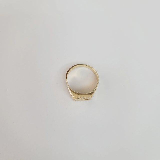 Contemporary Diagonal Diamond Mens Wedding Band .36cttw 14k Yellow Gold, Size 9 For Sale - Image 3 of 4